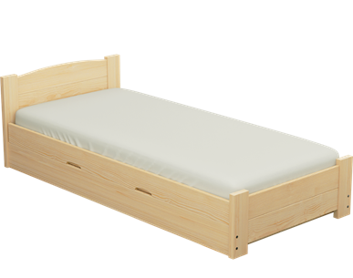 Łóżko sosnowe BOOMER Zaczarowana Sypialnia podnoszone