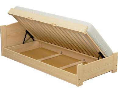 Łóżko sosnowe BOOMER Zaczarowana Sypialnia podnoszone