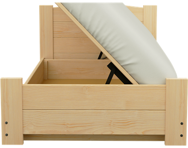 Łóżko sosnowe BOOMER Zaczarowana Sypialnia podnoszone