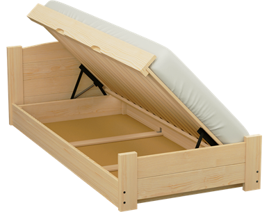 Łóżko sosnowe BOOMER Zaczarowana Sypialnia podnoszone