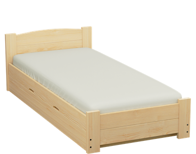 Łóżko sosnowe BOOMER Zaczarowana Sypialnia podnoszone