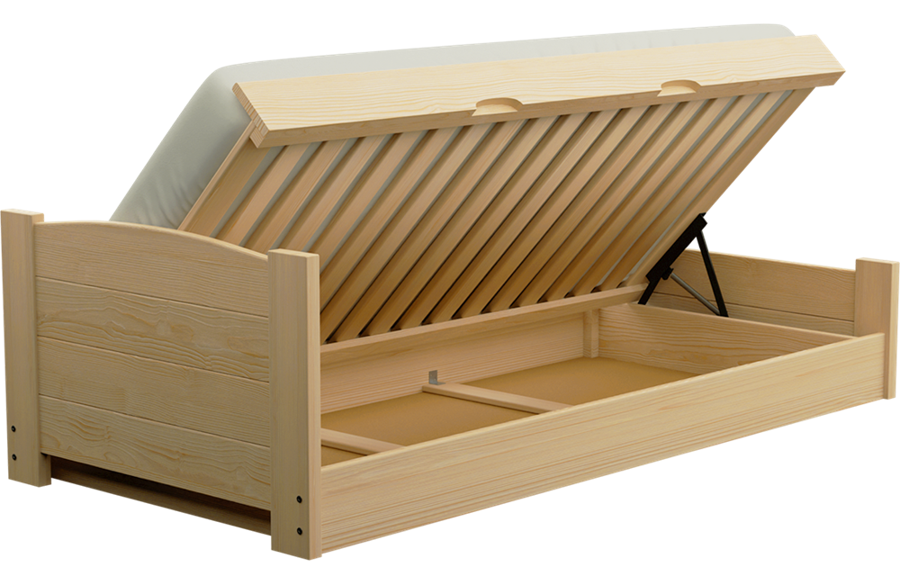 Łóżko sosnowe BOOMER Zaczarowana Sypialnia podnoszone