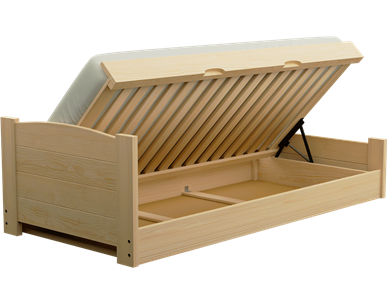 Łóżko sosnowe BOOMER Zaczarowana Sypialnia podnoszone