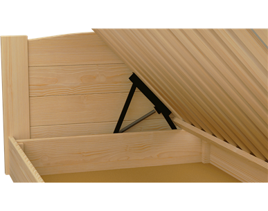 Łóżko sosnowe BOOMER Zaczarowana Sypialnia podnoszone