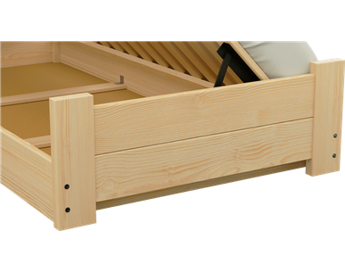 Łóżko sosnowe BOOMER Zaczarowana Sypialnia podnoszone