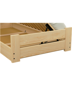 Łóżko sosnowe CHAMP Zaczarowana Sypialnia podnoszone