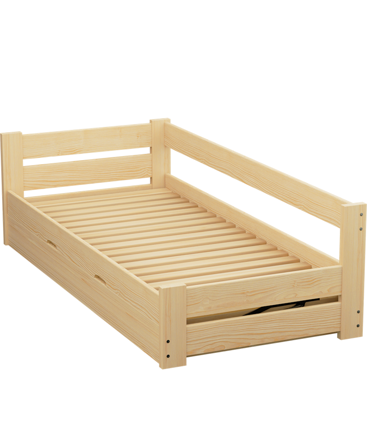 Łóżko sosnowe DRIV Zaczarowana Sypialnia podnoszone