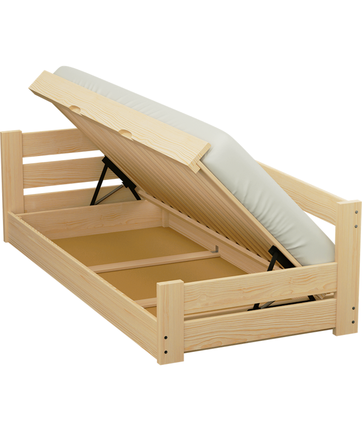 Łóżko sosnowe DRIV Zaczarowana Sypialnia podnoszone