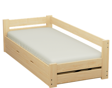 Łóżko sosnowe DRIV Zaczarowana Sypialnia podnoszone