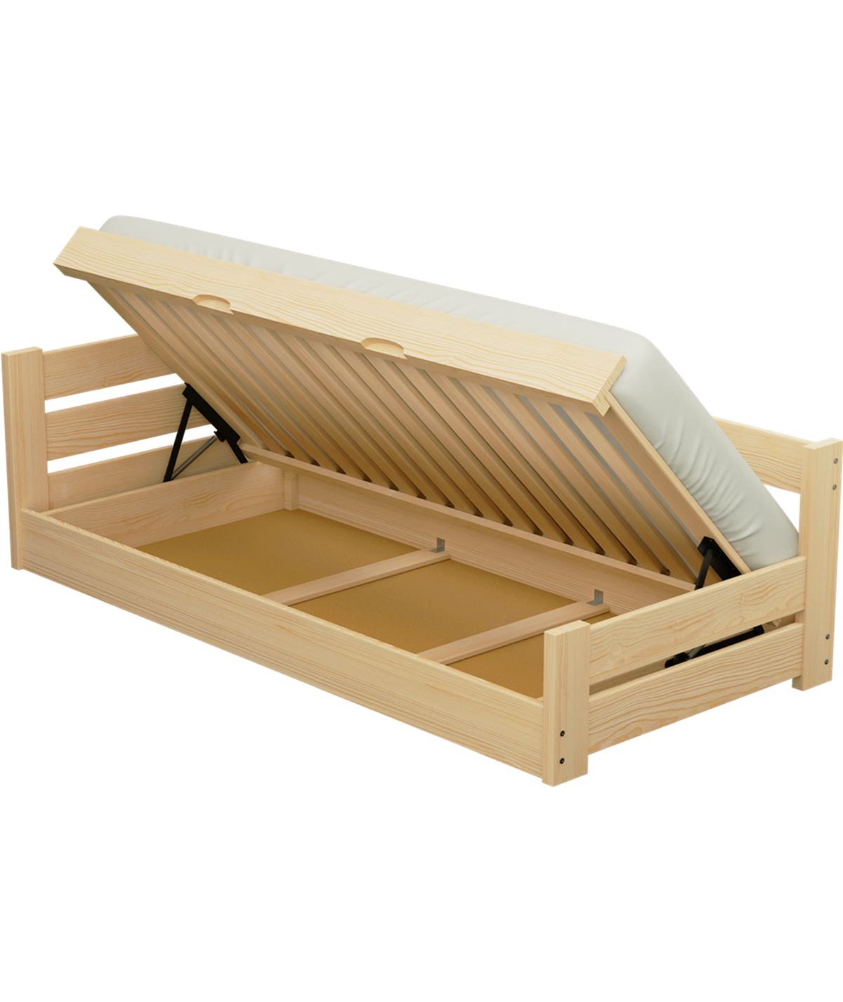 Łóżko sosnowe DRIV Zaczarowana Sypialnia podnoszone