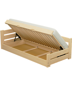 Łóżko sosnowe DRIV Zaczarowana Sypialnia podnoszone