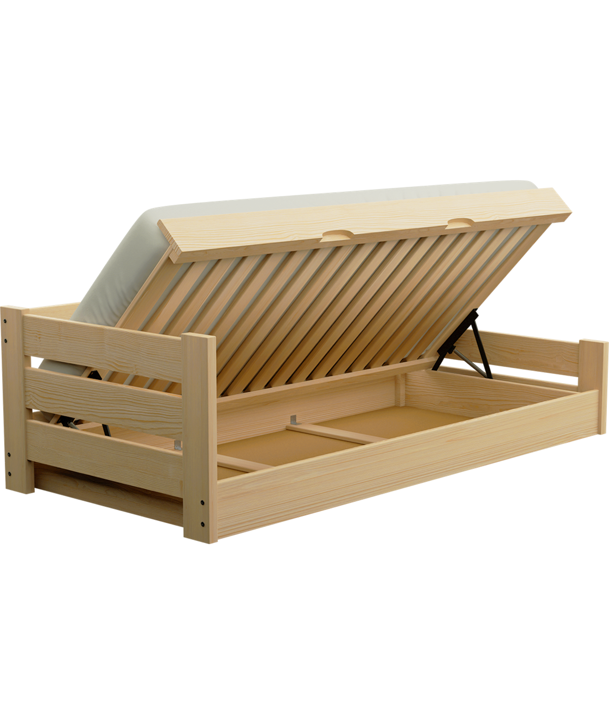 Łóżko sosnowe DRIV Zaczarowana Sypialnia podnoszone