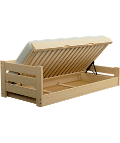 Łóżko sosnowe DRIV Zaczarowana Sypialnia podnoszone