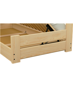 Łóżko sosnowe DRIV Zaczarowana Sypialnia podnoszone