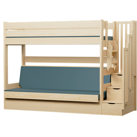 Łóżko piętrowe z wersalką INDIANA Zaczarowana Sypialnia do 150 kg