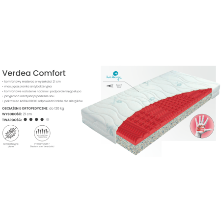 Materac VERDEA COMFORT MATERASSO piankowy