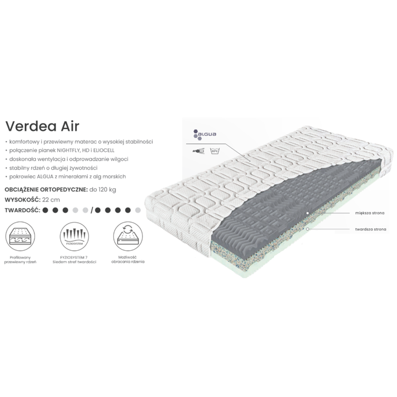 Materac VERDEA AIR MATERASSO piankowy