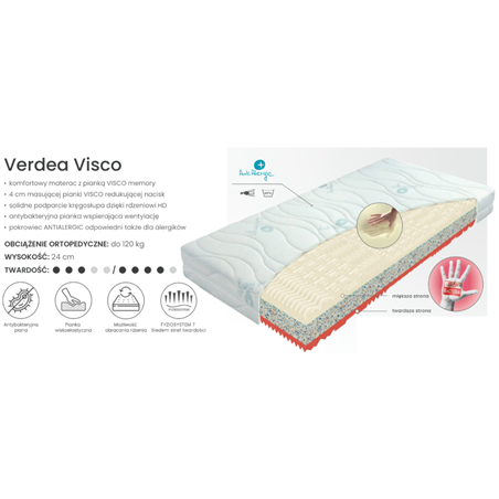 Materac VERDEA VISCO MATERASSO piankowy