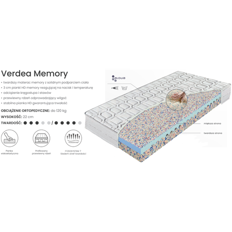 Materac VERDEA MEMORY MATERASSO piankowy