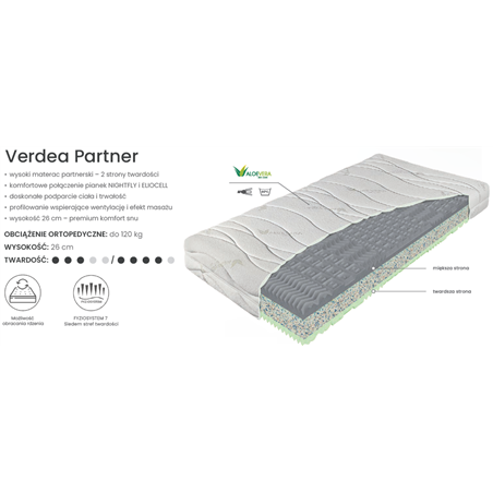 Materac VERDEA PARTNER MATERASSO piankowy