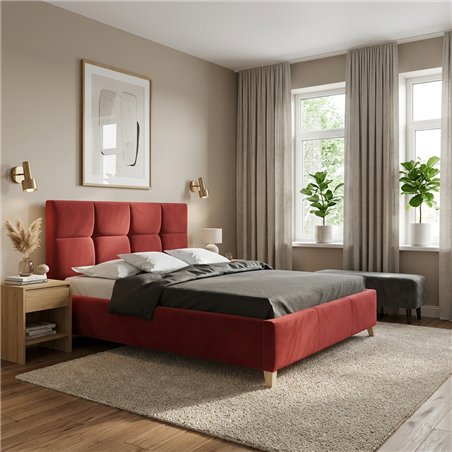 ZESTAW: Łóżko tapicerowane SARA + MATERAC COMFORTEO