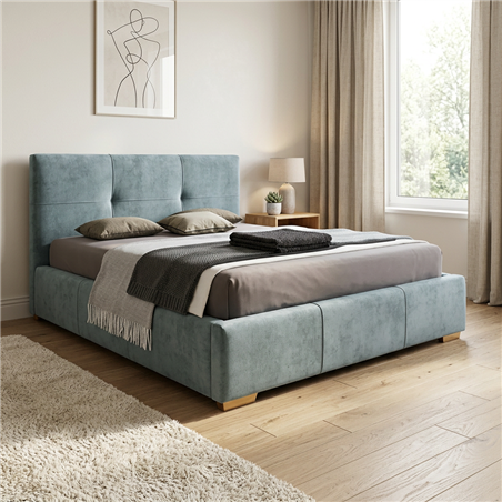 ZESTAW: Łóżko tapicerowane LILY + MATERAC COMFORTEO