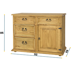 Komoda sosnowa KD 718 DREWMAX rustikal