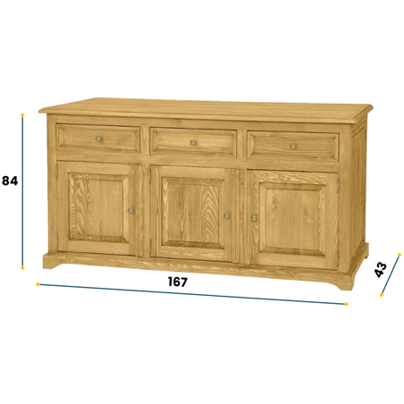 Komoda sosnowa KD 719 DREWMAX rustikal