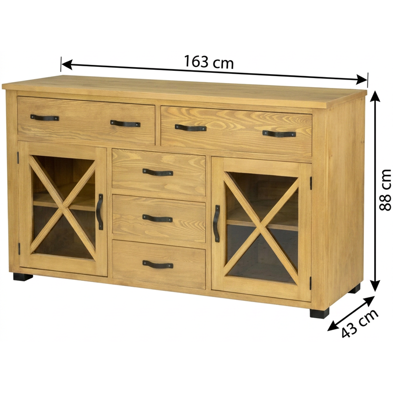 Komoda sosnowa KD 722 DREWMAX rustikal