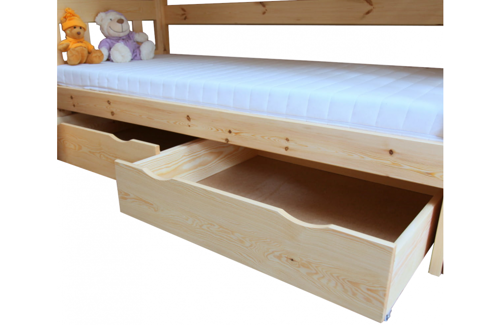 Wysuwane opcjonalne szuflady do łóżka sosnowego Artic Zaczarowana Sypialnia