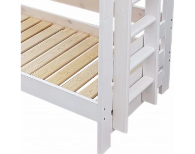 Szerokie i mocna stopnie drabinki w łóżku piętrowym dla dorosłych KING KONG Zaczarowana Sypialnia