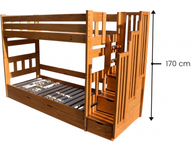 Wymiary łóżka piętrowego Ontario Zaczarowana Sypialnia