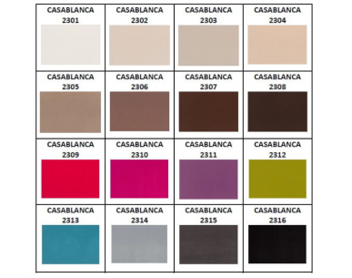 Wzornik tkanin do wyboru koloru pokrowca z tkaniny Casablanca TopnTextil