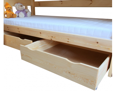 Opcjonalne mniejsze szuflady do trzyosobowego łóżka piętrowego Best Zaczarowana Sypialnia