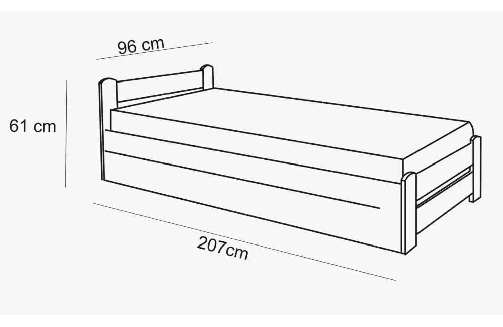 Łóżko bukowe RELAX GABI MEBLE wymiary
