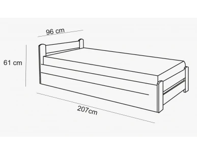 Łóżko bukowe RELAX GABI MEBLE wymiary