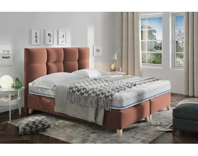 Łóżko na wysokich nóżkach z pojemnikiem MONA Comforteo