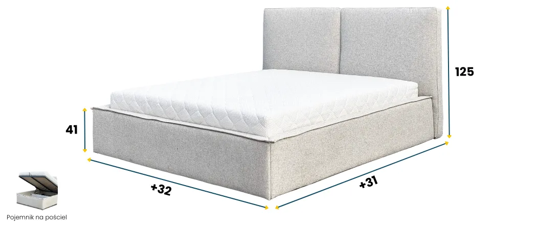 Łóżko tapicerowane CHIARA LAVERTO