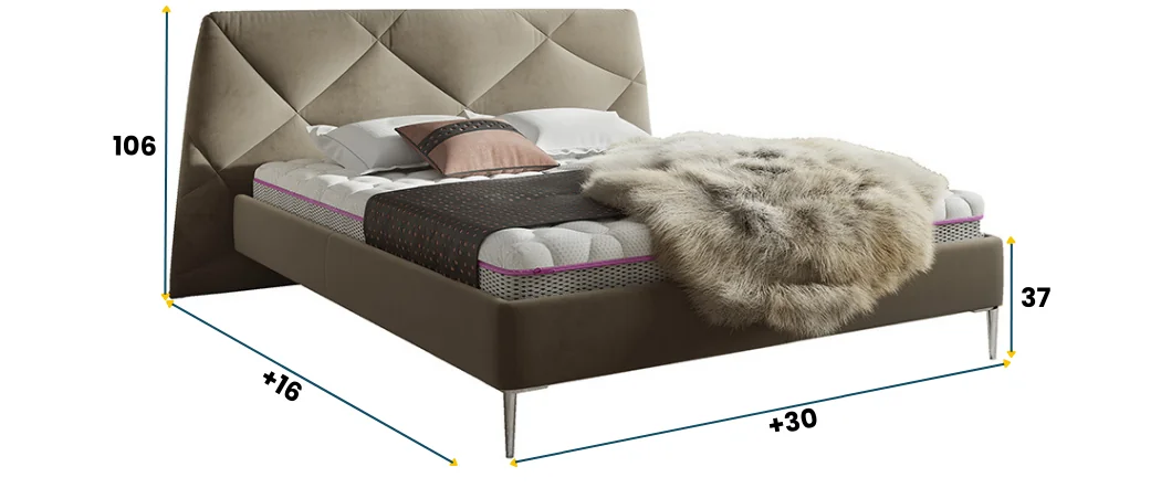 Łóżko tapicerowane DAVOS COMFORTEO