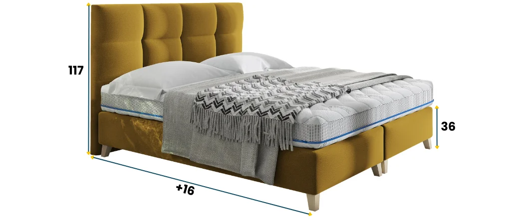Łóżko tapicerowane MONA COMFORTEO
