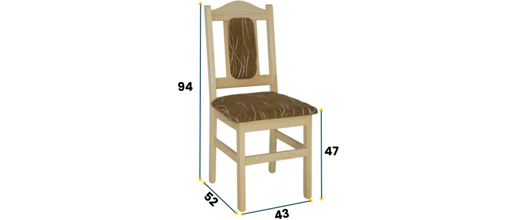 Krzesło sosnowe KT 102 DREWMAX