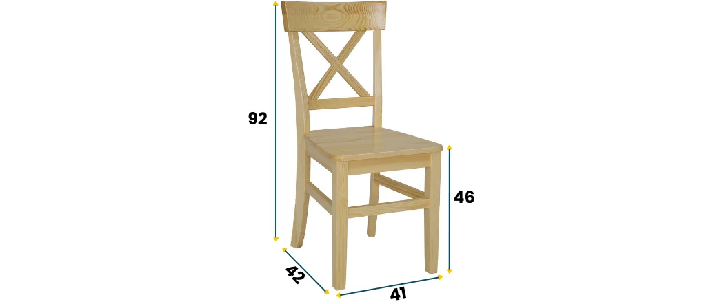 Krzesło sosnowe KT 122 DREWMAX