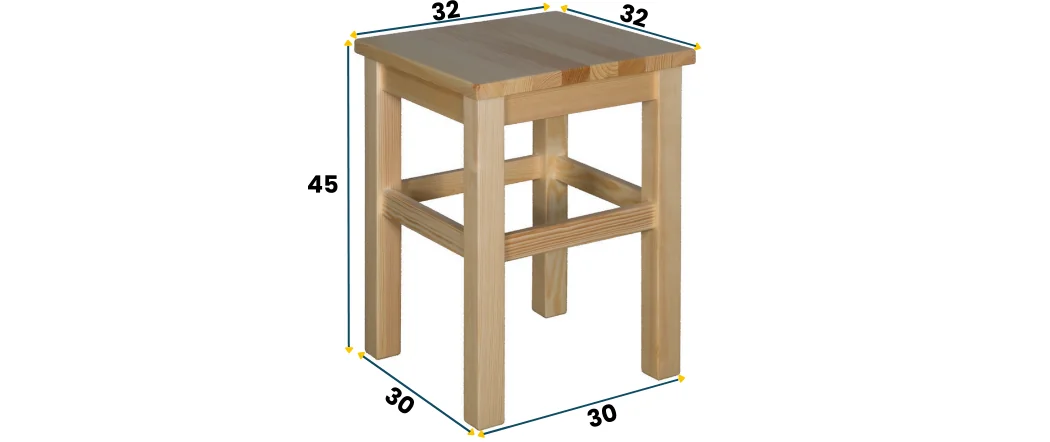 Taboret sosnowy KT 258 DREWMAX