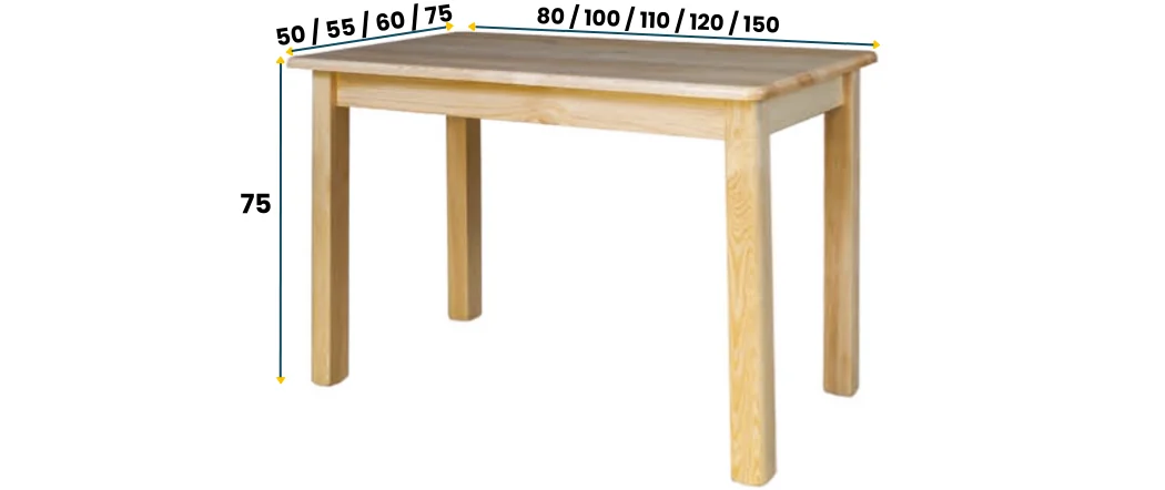 Stół sosnowy ST 104 DREWMAX