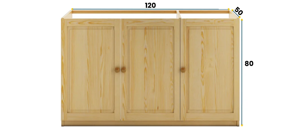 Witryna sosnowa KW 111 DREWMAX