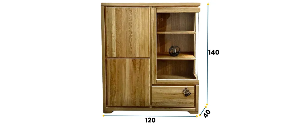 Witryna dębowa KW 353 DREWMAX