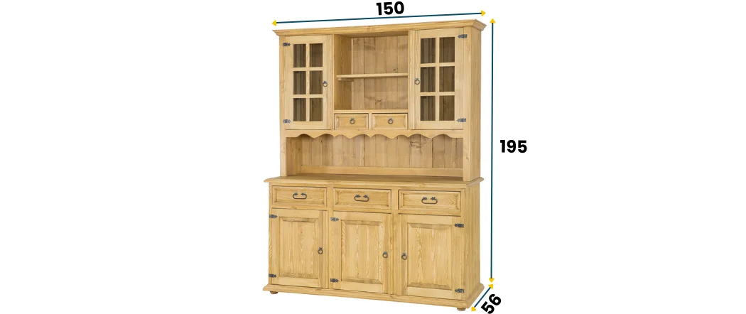 Witryna sosnowa KW 708 kredens DREWMAX