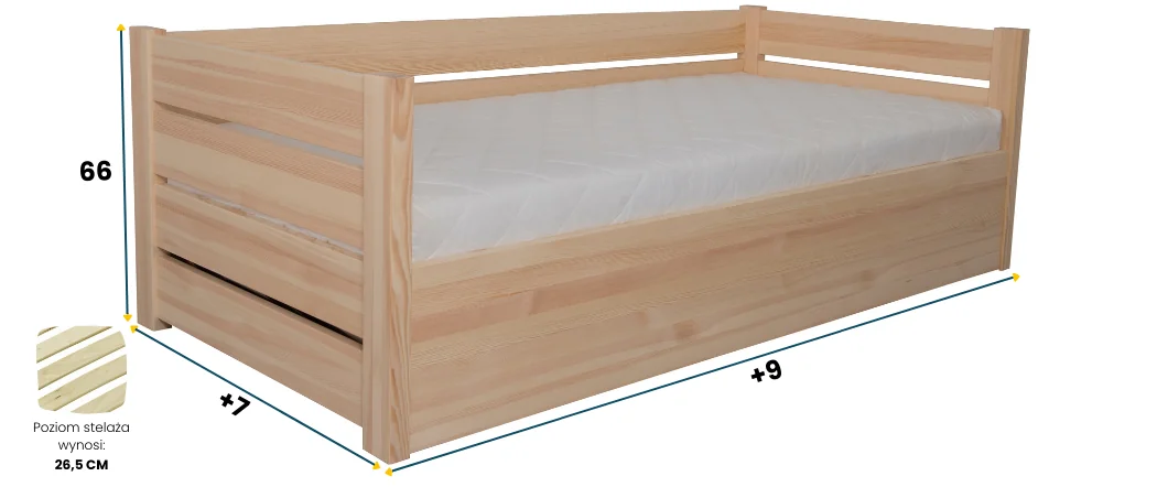 Łóżko brzozowe AGAT 2
