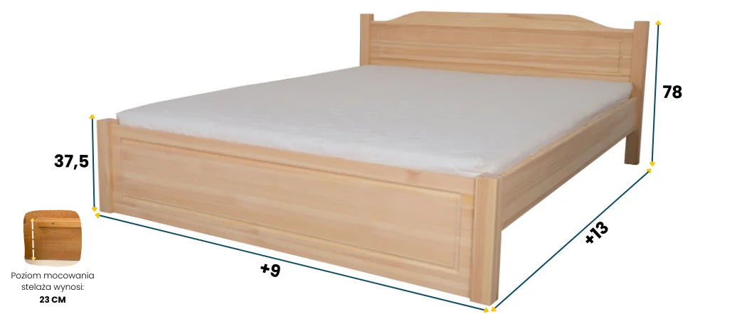 Łóżko brzozowe OLIWIN 2
