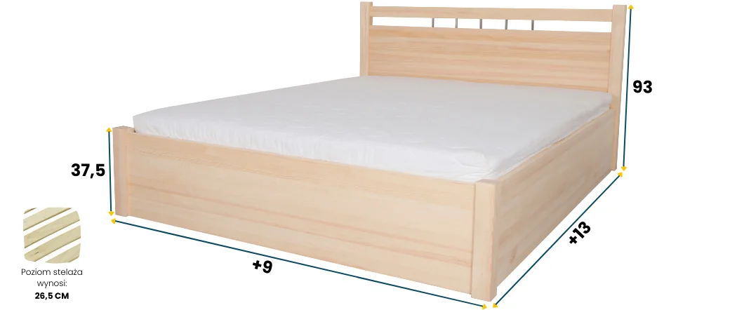 Łóżko sosnowe OPAL 5